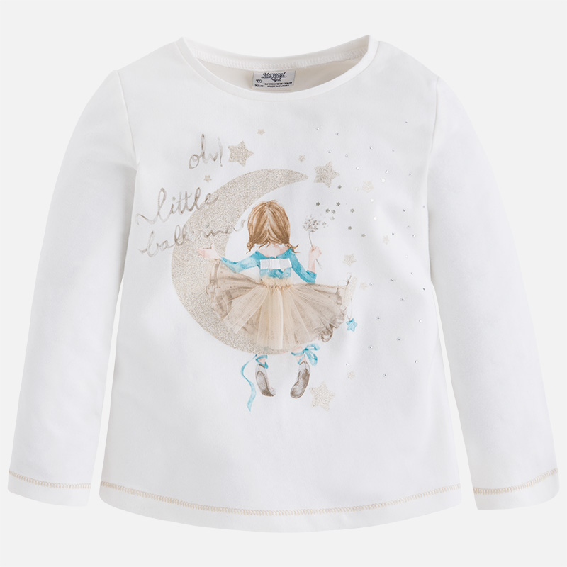 Футболка с длинными рукавами с бледно-океанским блеском