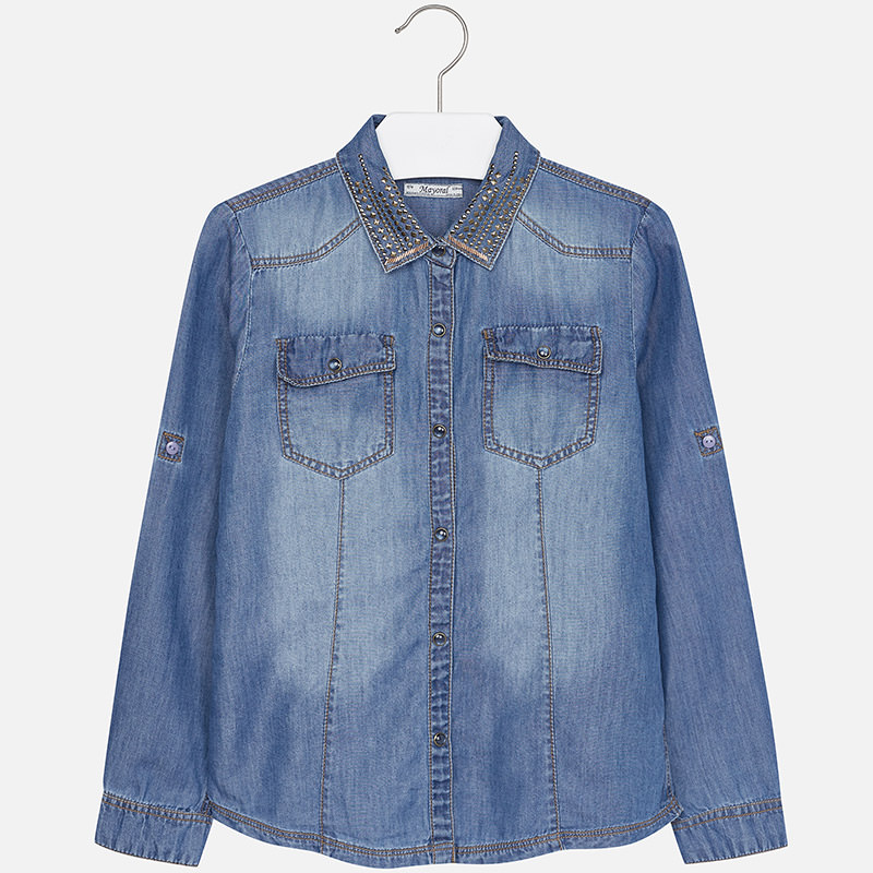 Blusa tejana de manga larga para niña Tejano