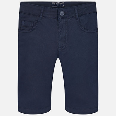 Pantalón corto básico de niño en sarga