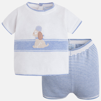 Camiseta bebé niño manga corta y pantalón corto
