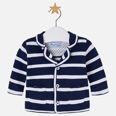 Chaqueta bebé niño tricot con solapas