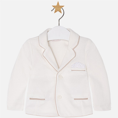 Chaqueta bebé niño punto con solapas
