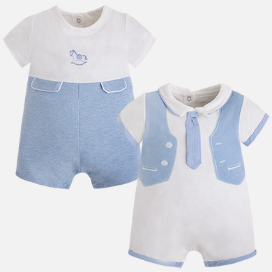 Pijamas de bebé niño manga corta pantalón corto
