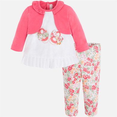 Leggings bebé niña camiseta doble pieza rebeca