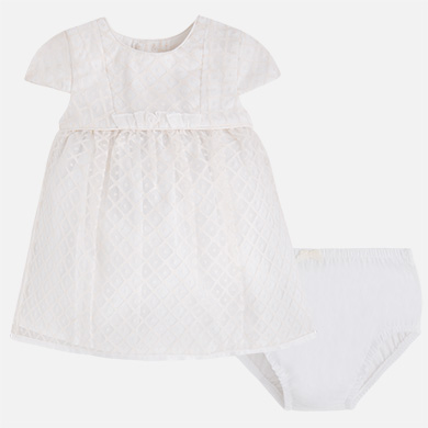 Vestido manga corta bebé niña 2 piezas