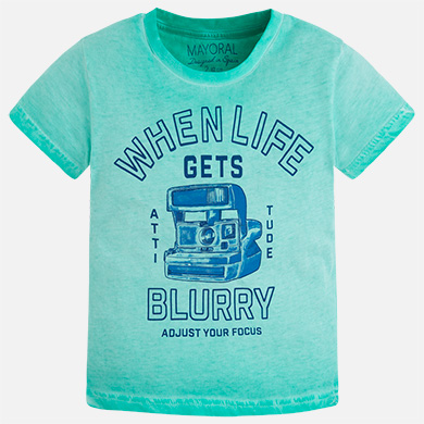 Camiseta niño manga corta print cámara fotos