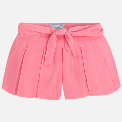 Short de niña con fuelle y lazo