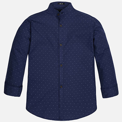 Camisa manga larga cuello mao de niño