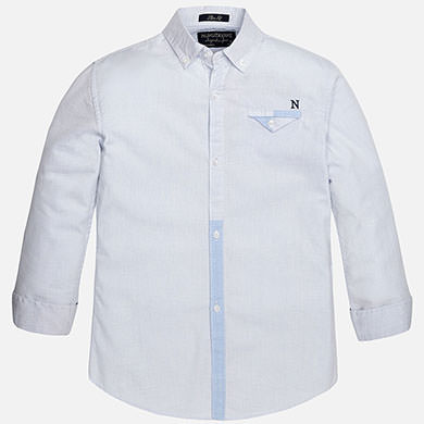 Camisa manga larga lisa de niño