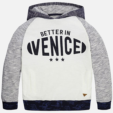 Sudadera con capucha serigrafía niño