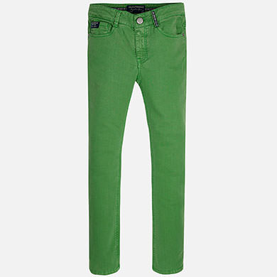 Pantalón largo en sarga efecto arrugado de niño
