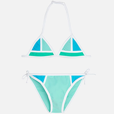 Bikini con nudos de niña