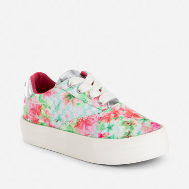 Zapatillas de niña estampadas plataforma alta