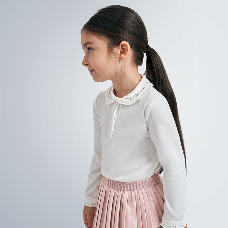 Polo manche longue fille Clearance