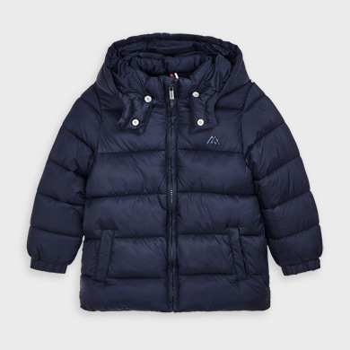 Basic school coat for boy Navy blue 