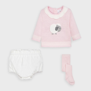 Set Hoschen Und Pullover Neugeborene Madchen Rosa Baby Mayoral