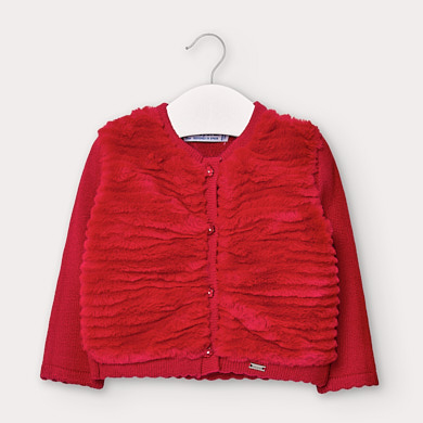 baby girl fur cardigan