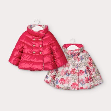 Reversible coat baby girl Coral | Mayoral ®