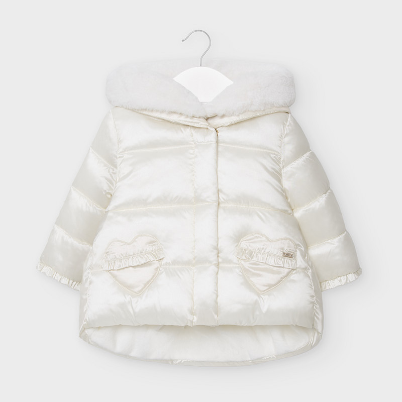baby jacket with fur hood