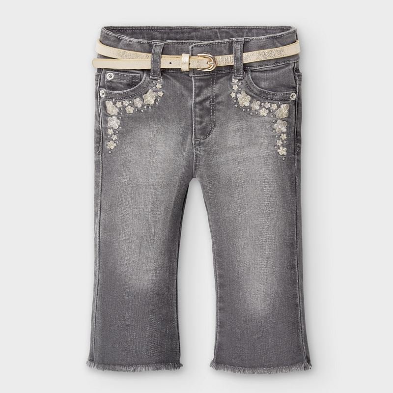 Lange Jeans Schlaghose Baby Madchen Grau Mayoral