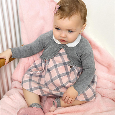 Robe Carreaux Nouveau Ne Fille Rose Mayoral
