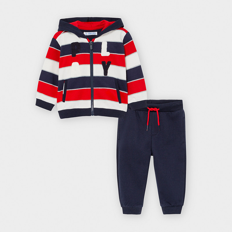 Pantalones Chándal de cuero con 2 rayas rojas