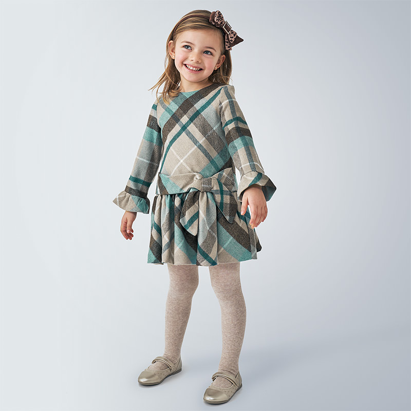 mayoral checked dress