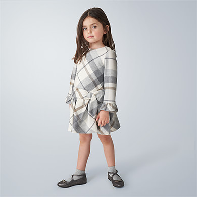 mayoral checked dress