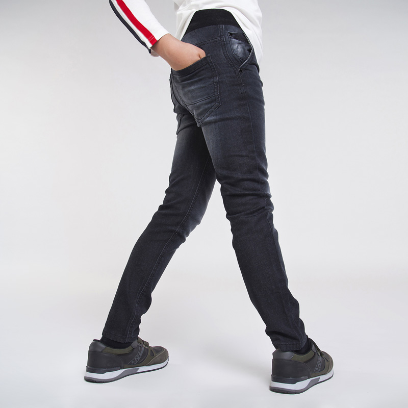 denim joggers black