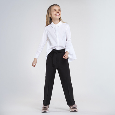 ladies black cut off trousers