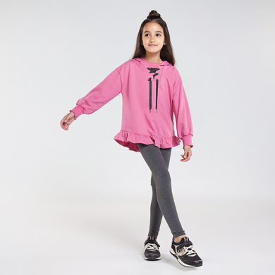 pink hoodie and leggings set