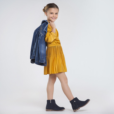 mustard girls dress