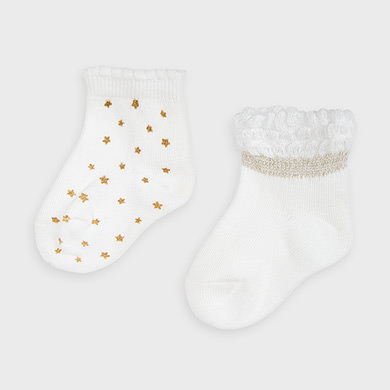 newborn white socks