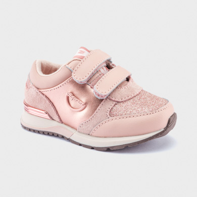 Glitter trainers for baby girl Pink 