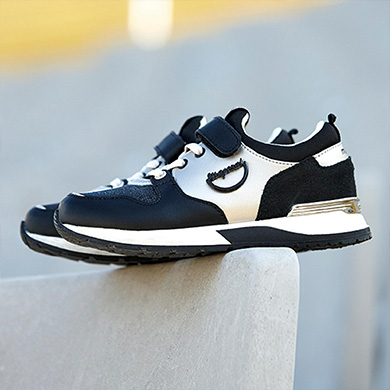 girls black glitter trainers