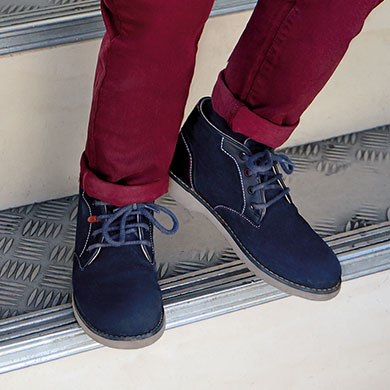Smart ankle boots for boy Navy blue 
