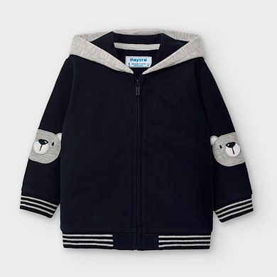 baby boy sweater with elbow patches