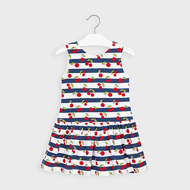 Cherries Dress For Girl Red Mayoral