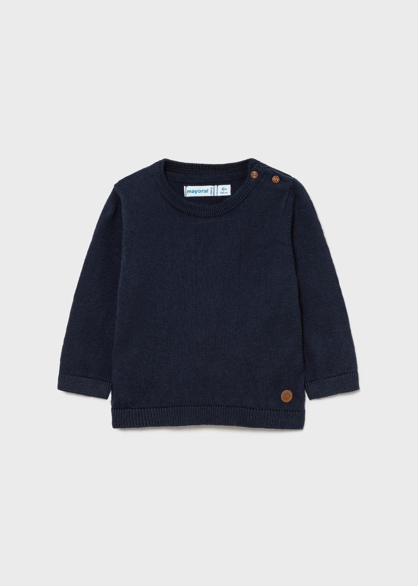 Crew Neck Sweater Baby Boy Blue Mayoral