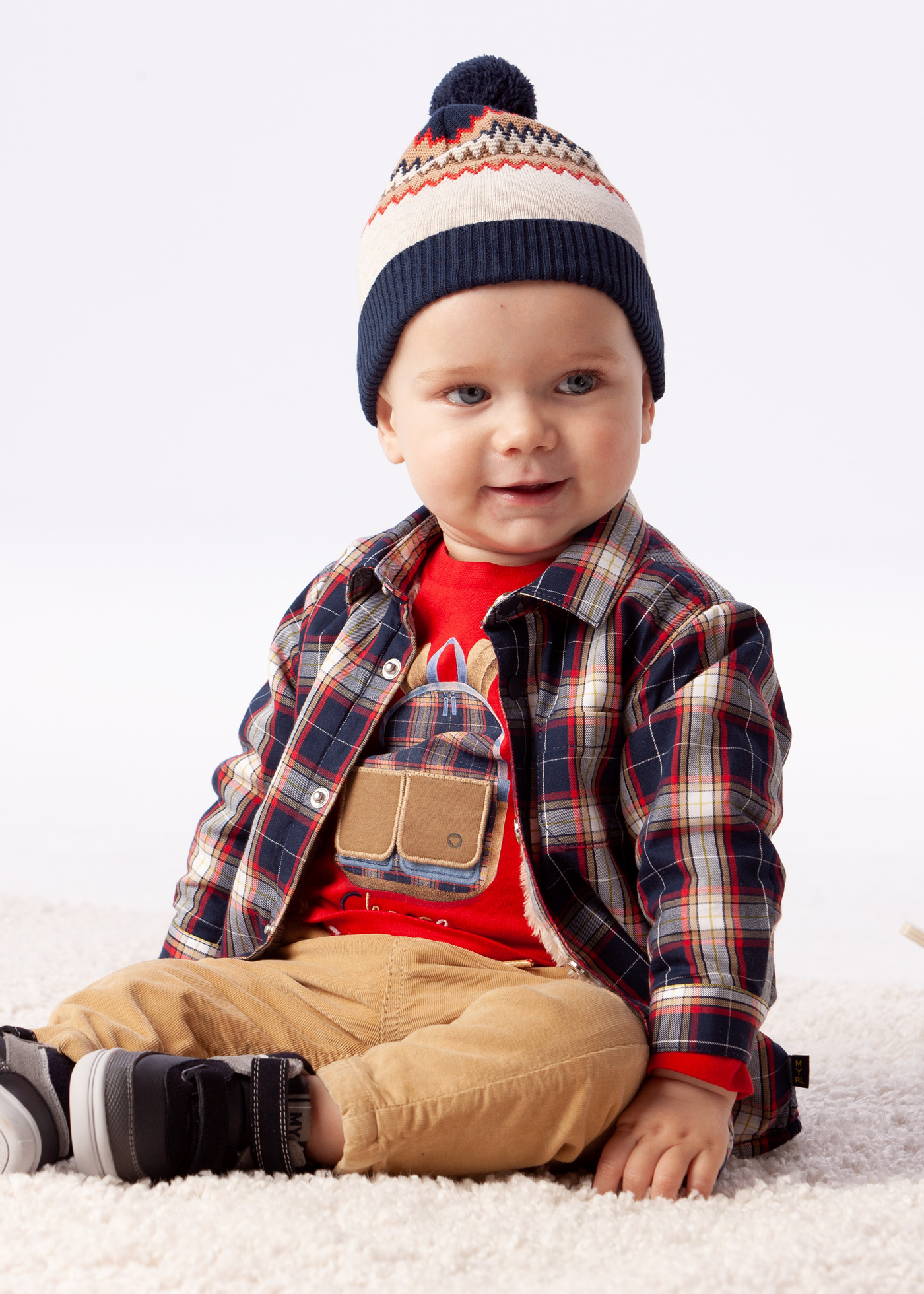 Play With Interactive Print T Shirt For Baby Boy Red Mayoral