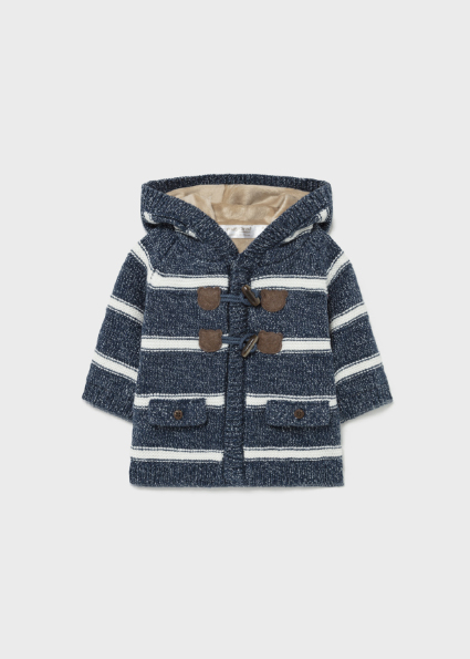 Woven Knit Jacket Newborn Boy Mix Blue Mayoral