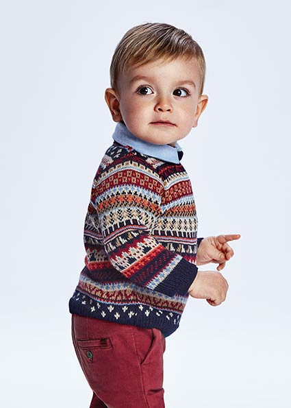 Pull Jacquard Bebe Garcon Bordeaux Mayoral