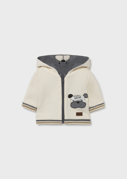 Reversible Hoodie Newborn Boy Mix Grey Mayoral