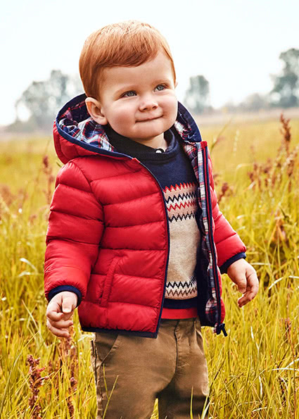 Puffer Jacket With Matching Bag Baby Boy Red Mayoral