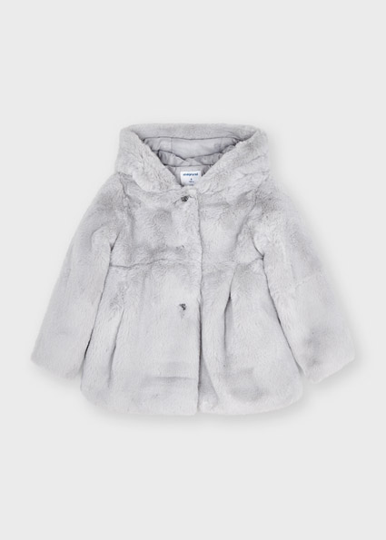 abrigo gris con pelo