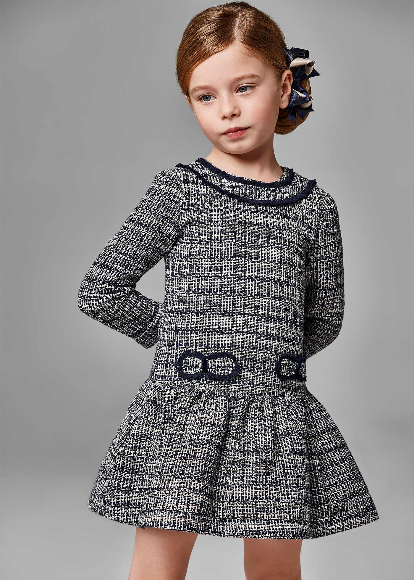 navy blue wool dress