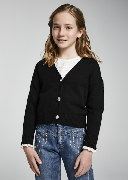 girls black cardigan