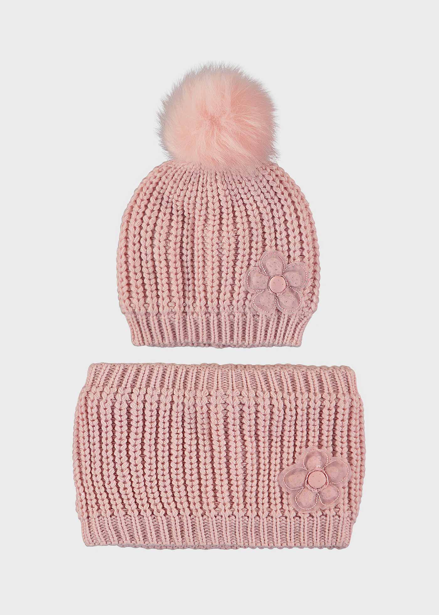 Pink hat and scarf set ladies clearance