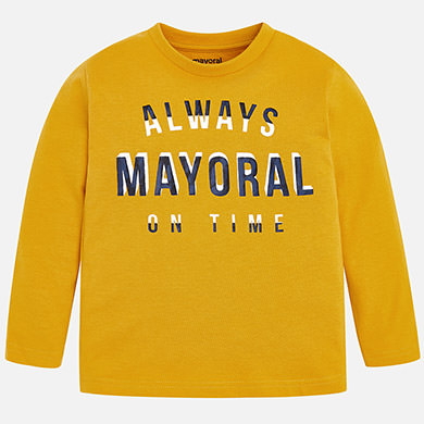 Camisola de menino manga comprida em malha lisa