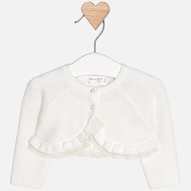Casaco tricot cerimonia para bebé menina